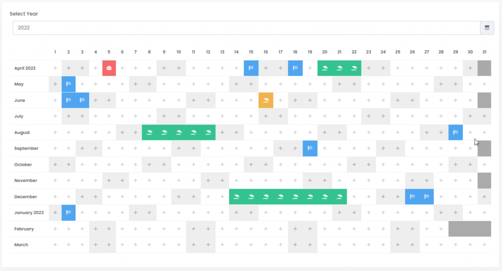 Employee Absence Calendar Software SkyHR