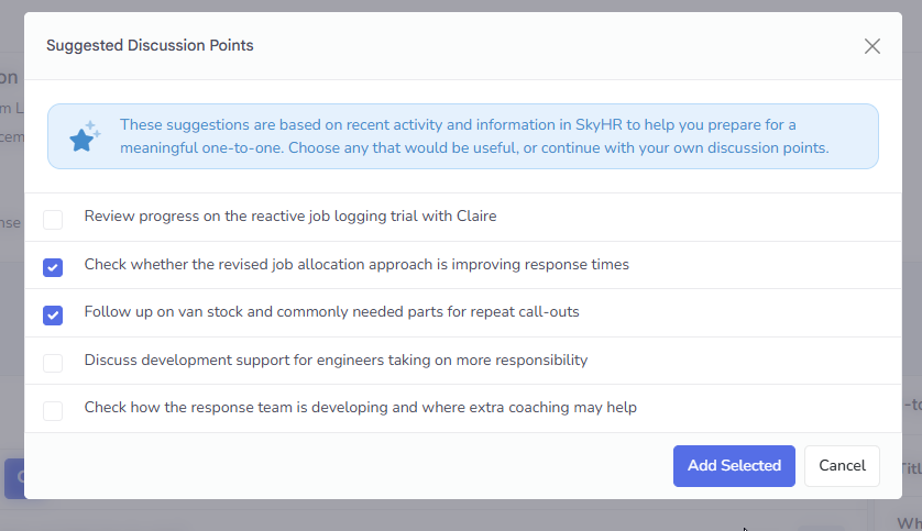 Suggested Discussion Points for the 1-to-1